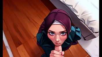 Gadis Muslimah Berhijab Tunduk Berlutut Dan Mengisap Kontolku Dengan Penuh Nafsu