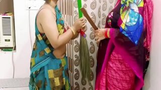 Istri India Dan Pembantu Berebut Kontol Suami