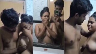 Sang Mesum Puaskan Nafsu Di Kamar Mandi Bersama Kekasih Bergoyang Payudara Besar