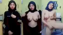 Ukhti Jilbab Hitam Bikin Video Bugil, Goyangannya Bikin Makin Liar