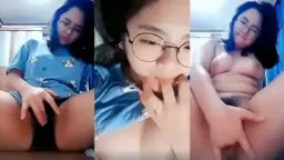 Chindo Kacamata Lagi Sange, Colmek Sendiri Sampe Muncrat Keluar
