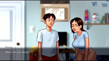 Ibu Tiri Melirik Ke Belakang… Lalu Tersenyum Nakal | Cuplikan Kerja Baru Yang Bikin Panas | Summertime Saga (18+)